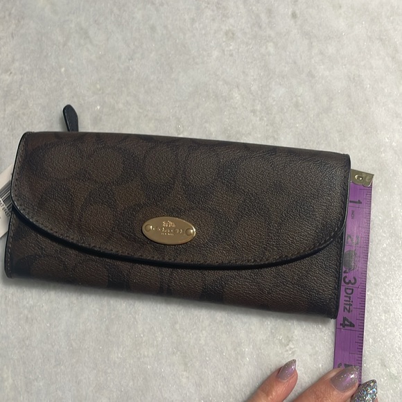 NWT brown and black Coach Wallet. - Picture 2 of 6